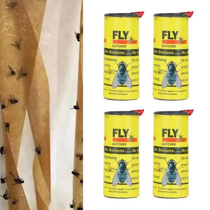 Fdit Fly Catcher 24pcs Insect Traps Flies Mosquito Repellent Fly Paper Roll Strip for Indoor