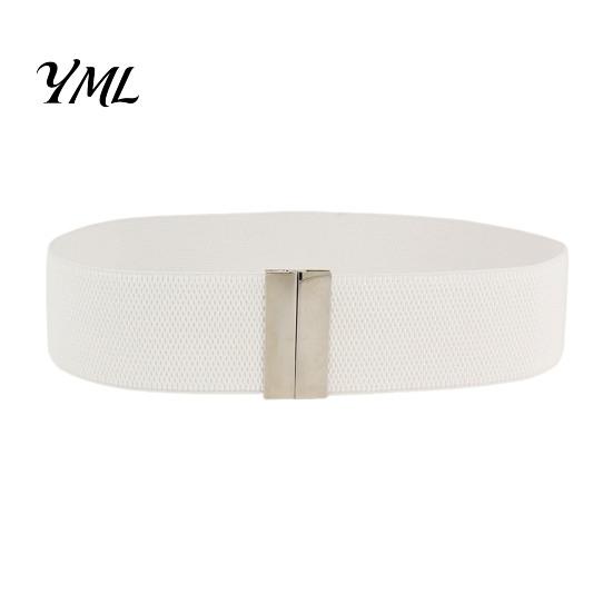 High Quality Elastic Belt Wide Waist Belt, Adjustable Stretchy with Metal for Women Square Buckle, Stylish Slimming Waistband Dresses And Jeans Casual