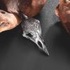 Gothic Vintage Norse Gods Odin Raven Skull Pendant Necklace for Men Fashion Punk Hip Hop Rock Jewelry