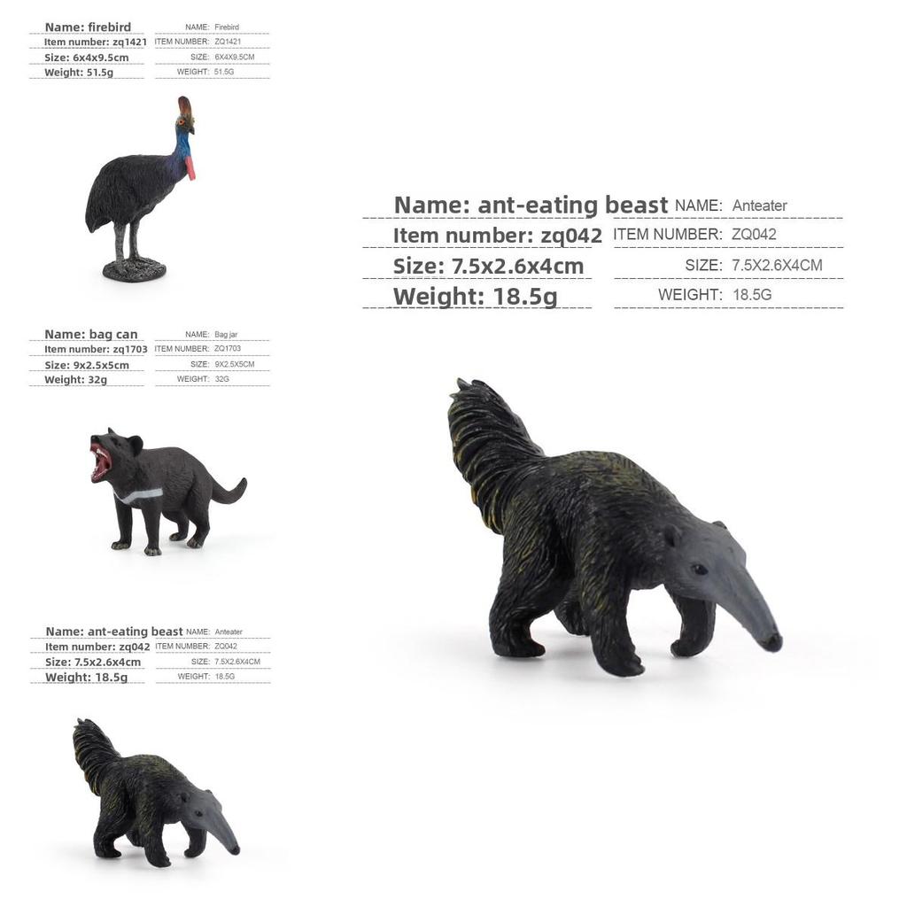 Anteater Platypus Animal Figures Set With Pvc Material For Educational Display And Collectors