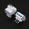 1 Piece 3 Ways Socket Italy Travel Plug Adapter Multi Port Outlet Italian Standard 10A 250V Home Appliances