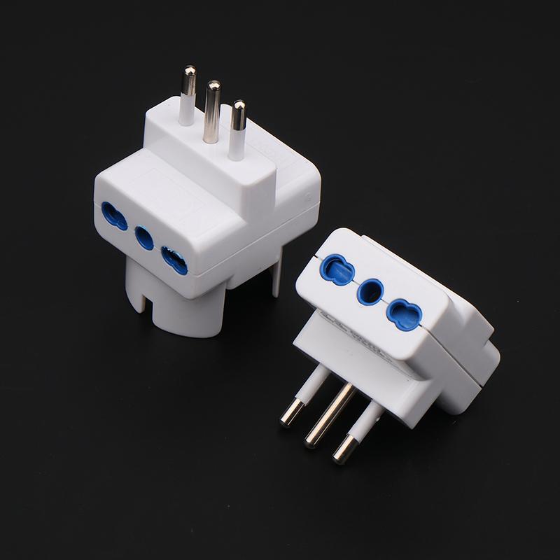 1 Piece 3 Ways Socket Italy Travel Plug Adapter Multi Port Outlet Italian Standard 10A 250V Home Appliances