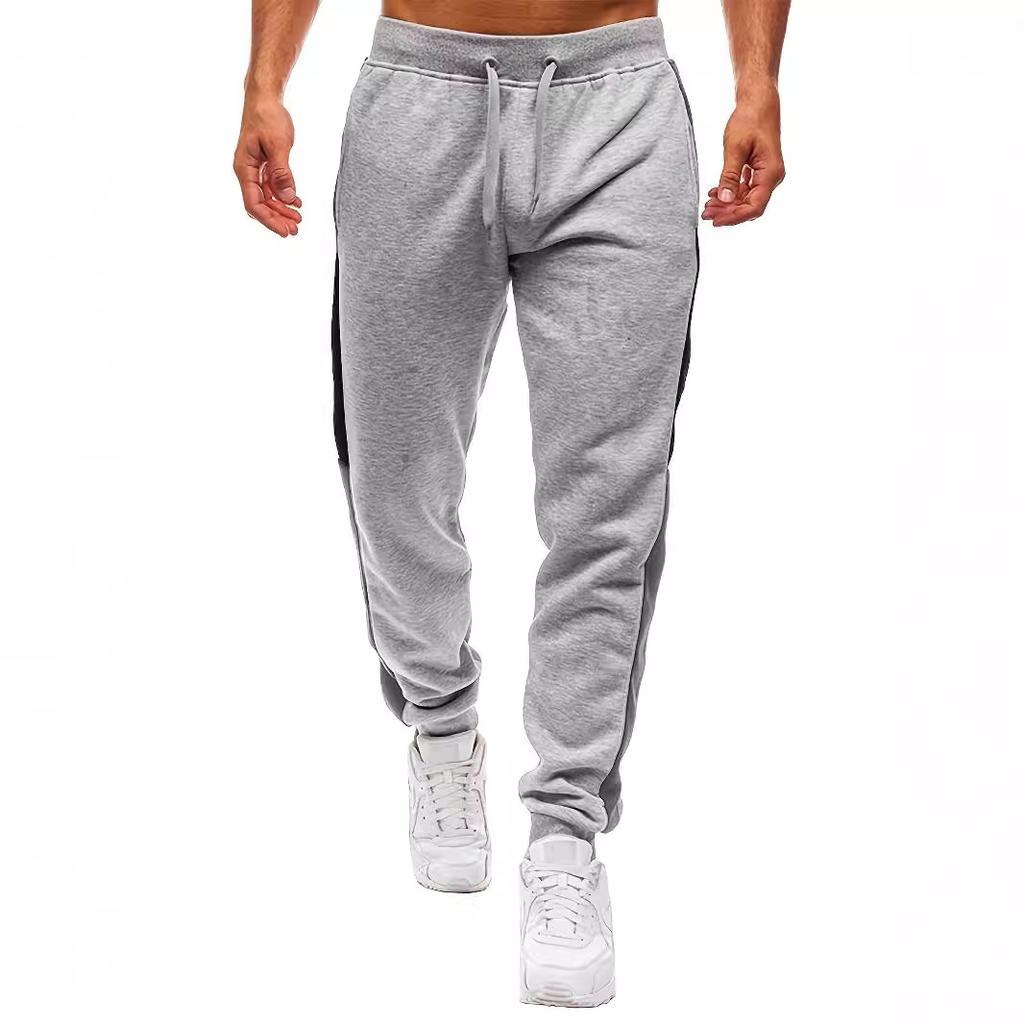 Men's Casual Pants Loose Men Fitness Gyms Fashion Bottoms Hip Hop Sportswear  Joggers Color Matching Pants