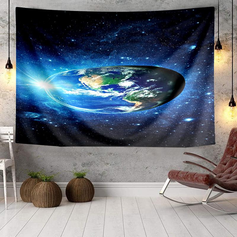 Cosmic Yin Yang Clock Tapestry Room Decoration Wall Hanging for Living Room Bedroom, dormitory, Birthday and Christmas gifts