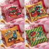 Angry Tomato Interesting Pillow Case Antidustmite Pillowcase Invisible Zipper Silky Short Plush Sofa Cushion Cover