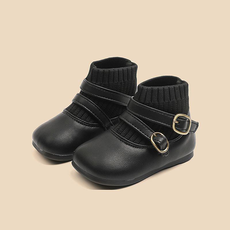 

Girls Fleece-Lined Ankle Boots: Autumn/Winter Soft Sole First Walker Shoes for Baby & Toddler Default Option