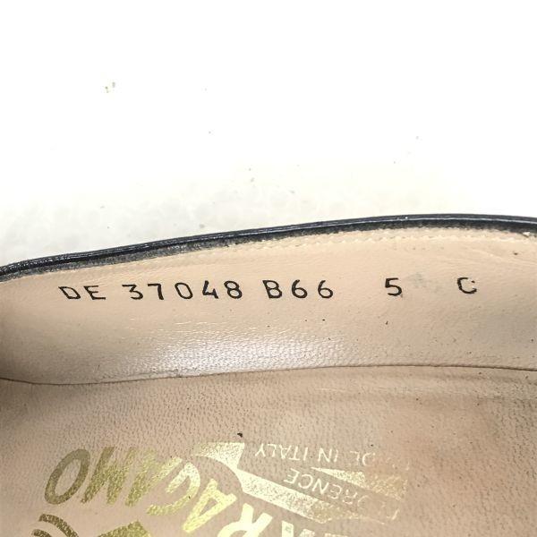 Salvatore Ferragamo Pumps High Heel Size 5C 22.5 Black Shoes Pumps(USED)