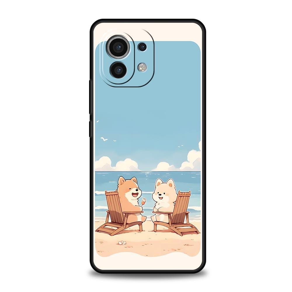 Süße Cartoon Hunde Katzen Fahrzeug Hülle Für Xiaomi Mi 17 15T 15 14 14T 13T 12T Pro 12 13 Lite 5G 11T Poco X6 X7 X5 Pro Weiche Hülle