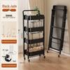 Foldable Rolling Storage Shelf with Reading Stand