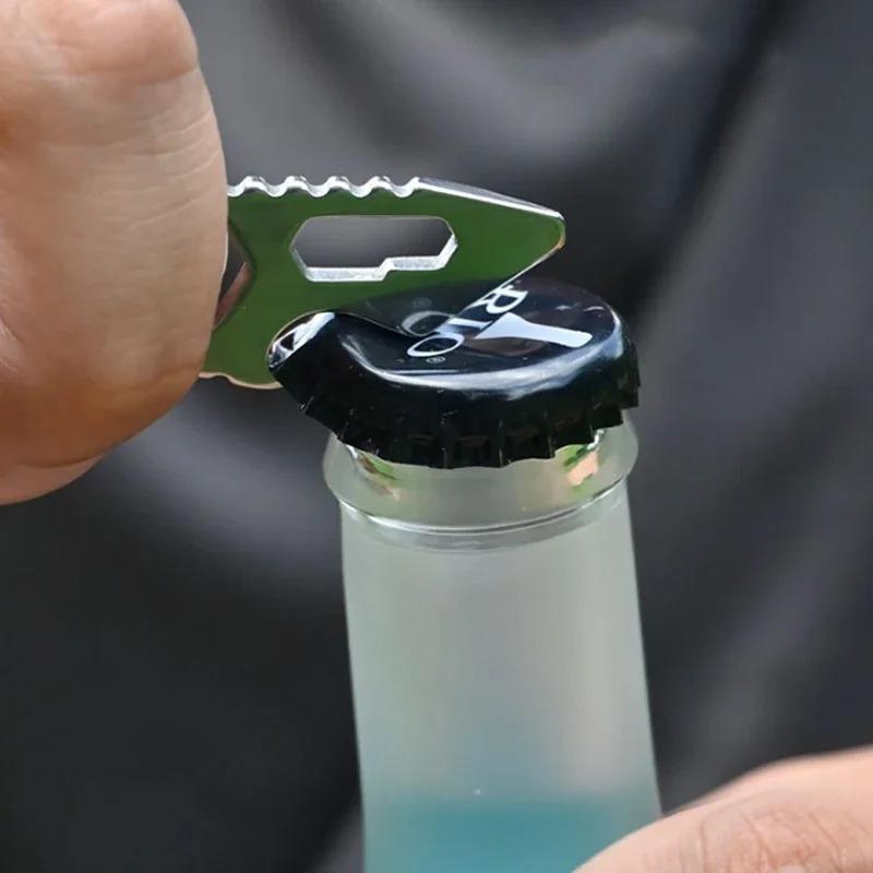 NEW MINI Multifunctional Tainless Steel Pry Bar, New Mini EDC Hex Wrench, Bottle Opener, Portable Outdoor Bicycle Repair Tool