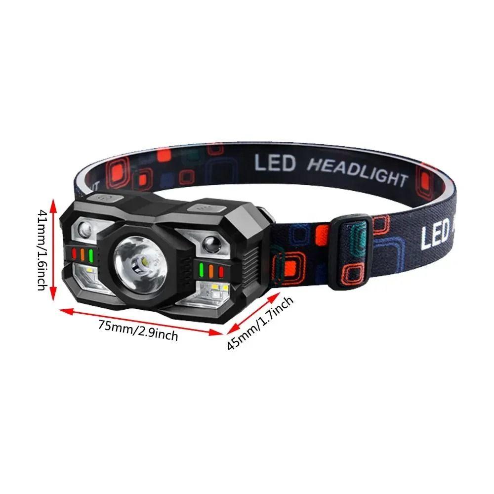 New LED Light IR Motion Sensor Head Lamp Waterproof Rechargeable Induction LED Headlamp Rechargeable Headlight Fishing