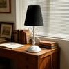 Modern Nordic LED Table Lamp with White Pleated Fabric Shade Bow Knot Design Bedside Desk Light for Bedroom Decor