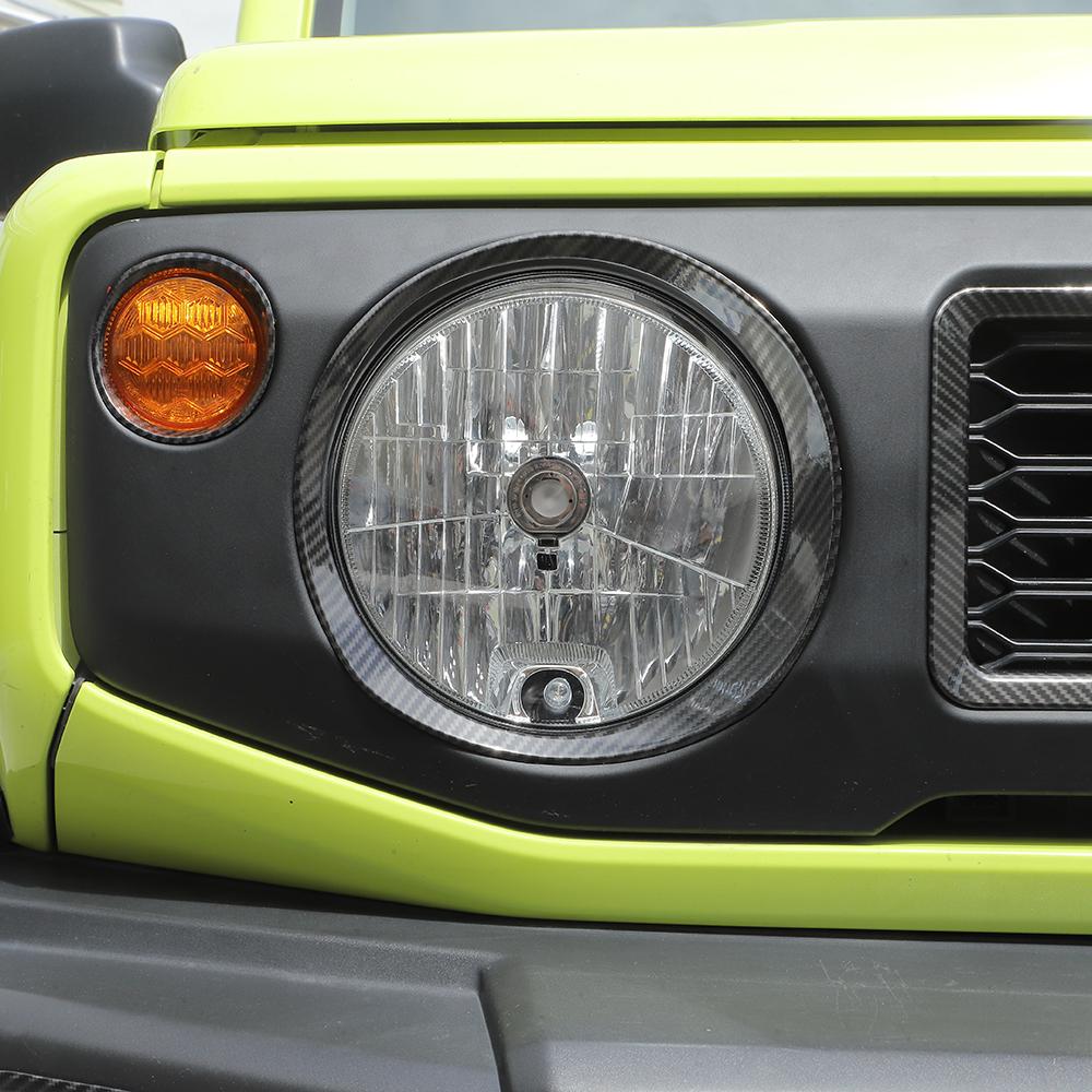 Hodelys Grille Trim Front Blinklys Front Tåkelampe Dekor Deksel Klistremerker For Suzuki Jimny 2019 Up ABS Carbon Fiber Biltilbehør