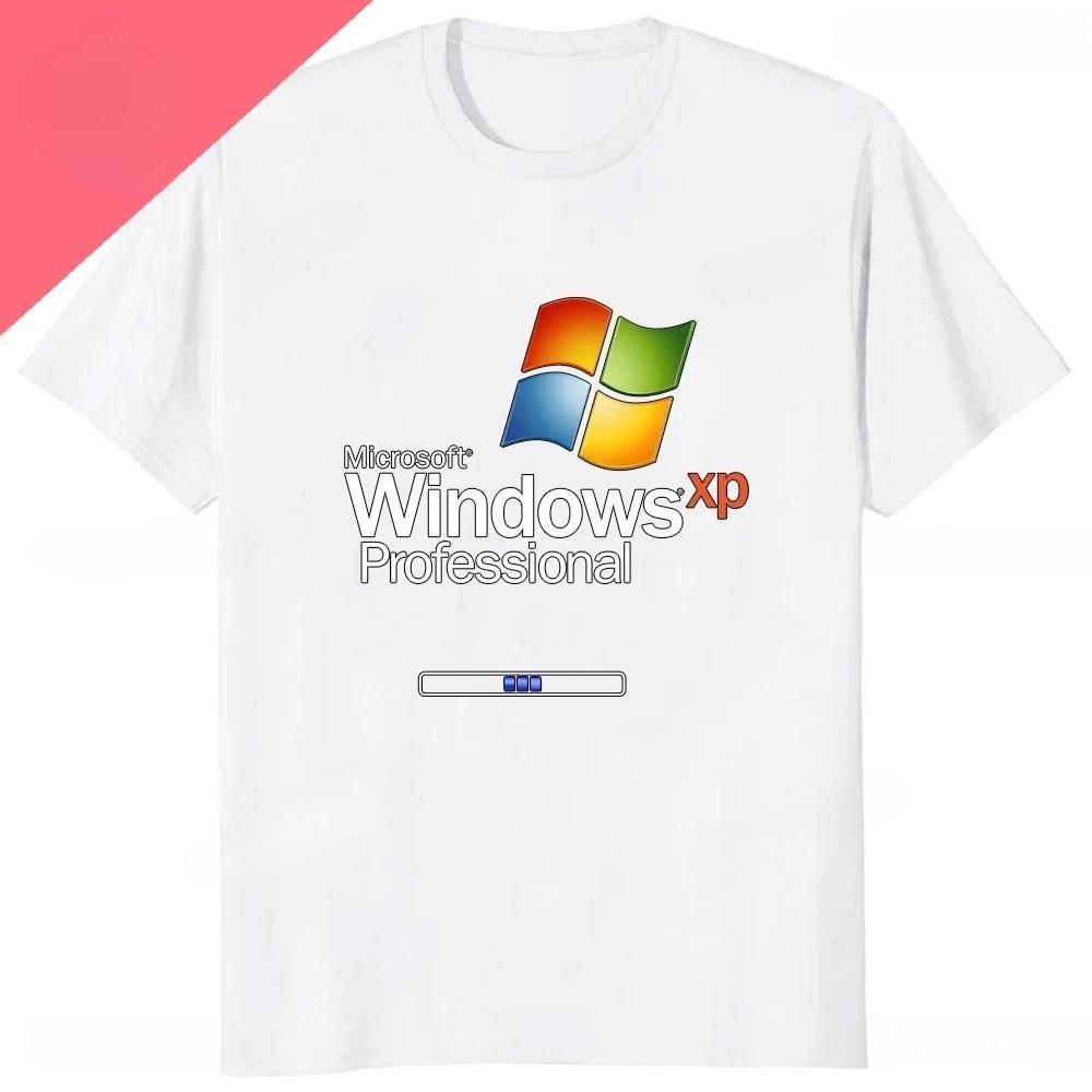 

Футболка з логотипом Windows XP Professional, повсякденна мода, вільна, комфортна, дихаюча футболка, хіпстерський літній стиль, чоловіча футболка 4XL