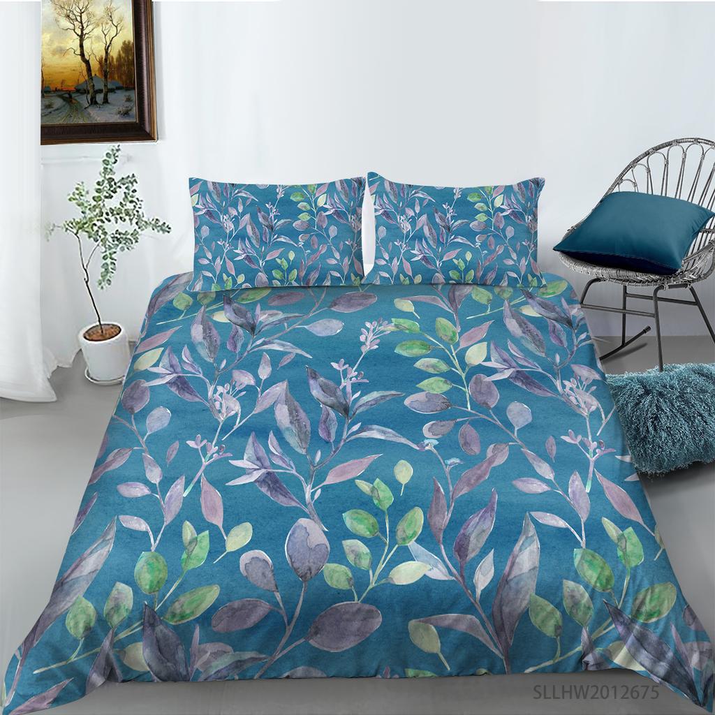 3D-Farbmuster-Grafikdruck-Bettwäsche, Einzelbett, Doppelbett, volle Größe, Vintage-Muster, Kissenbezug und Bettbezug, 2 oder 3 bequeme Heimdekoration