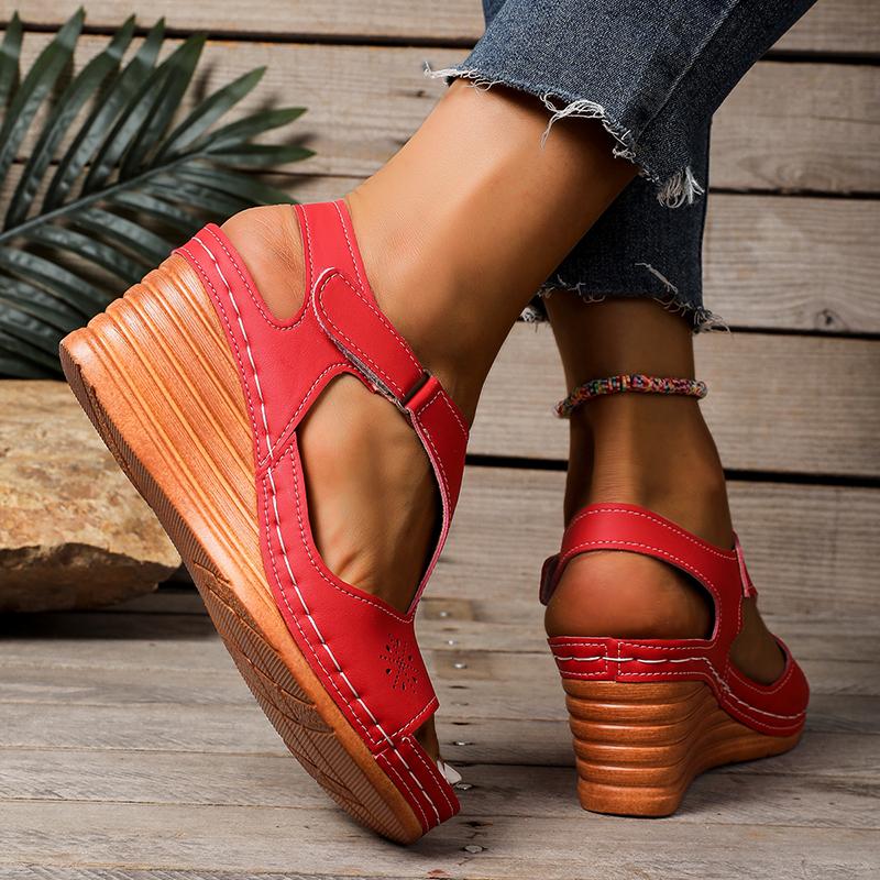 Fashion Women's Summer White Wedge Sandals Plus Size Lightweight Non Slip Walking Sandals Woman Comfortable Casual Beach Shoes for Women