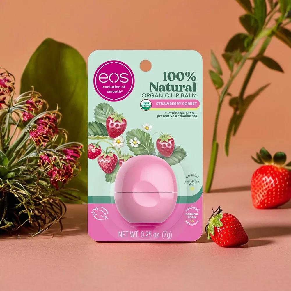 EOS Natural Organic Lip Balm 7g (Select 1 of 4) EOS Mini Lip Balm Cherry Vanilla