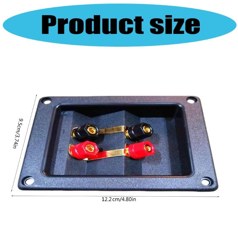 Speaker Junction Box Plastic Electronics Project Container Case Four-position Binding Post Speaker Panel Banana Socket
