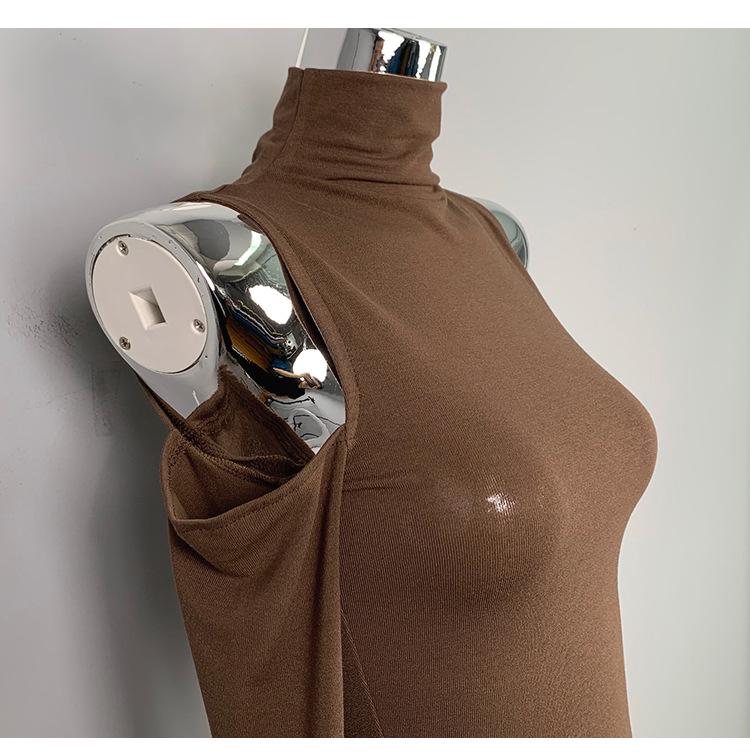 Korejský zeštíhlující top s výstřihem odhalujícím ramena a dlouhým rukávem pro ženy