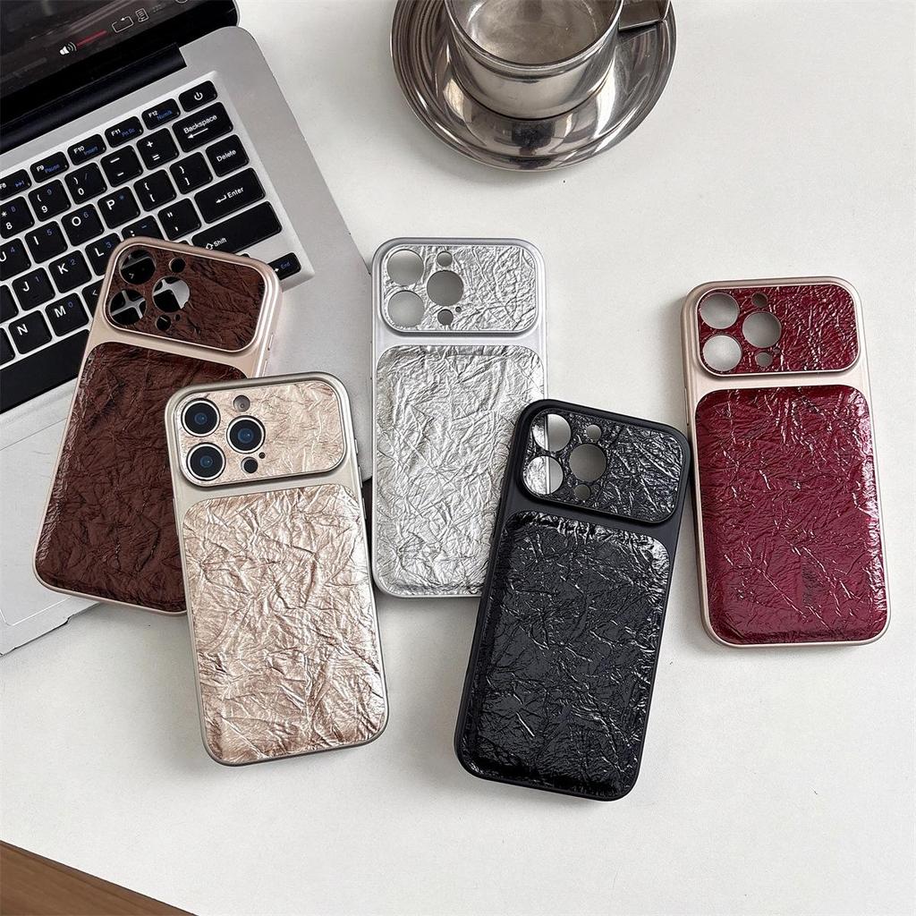 Crumpled Paper iPhone 14/13 Case for Apple 17/16/15 PROMAX with Sticker Application