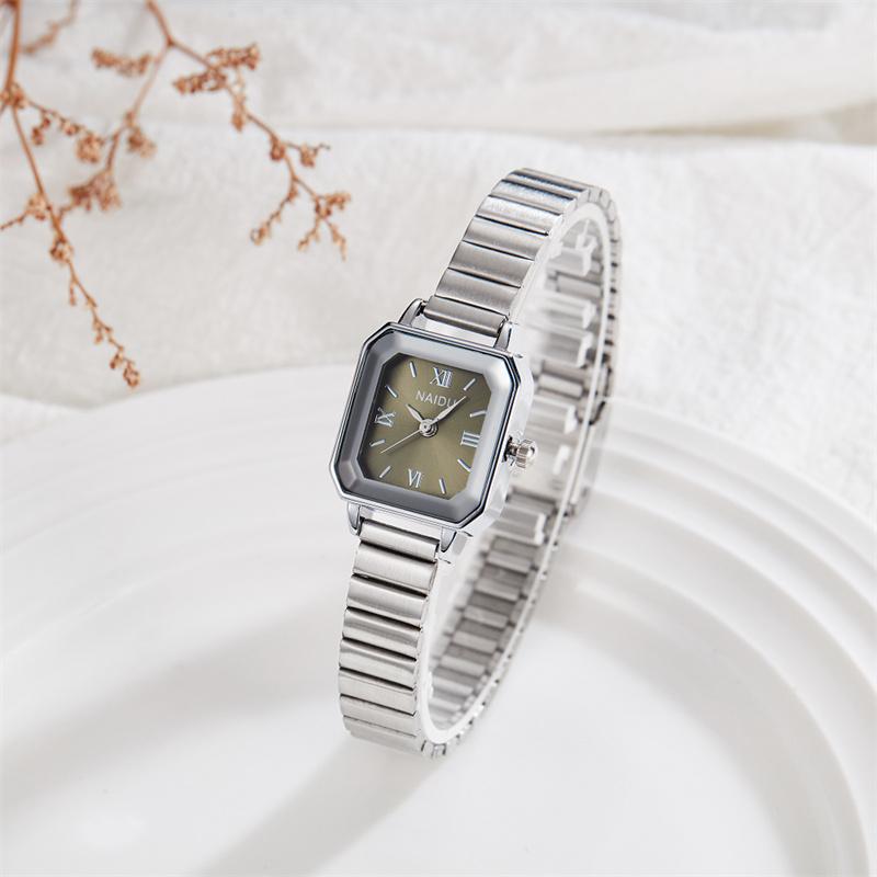 Elegantes Temperament Damenlegierungsuhr lässig schlicht quadratisches kleines Zifferblatt Quarzuhr geeignet für Teepartys Dates Alltag