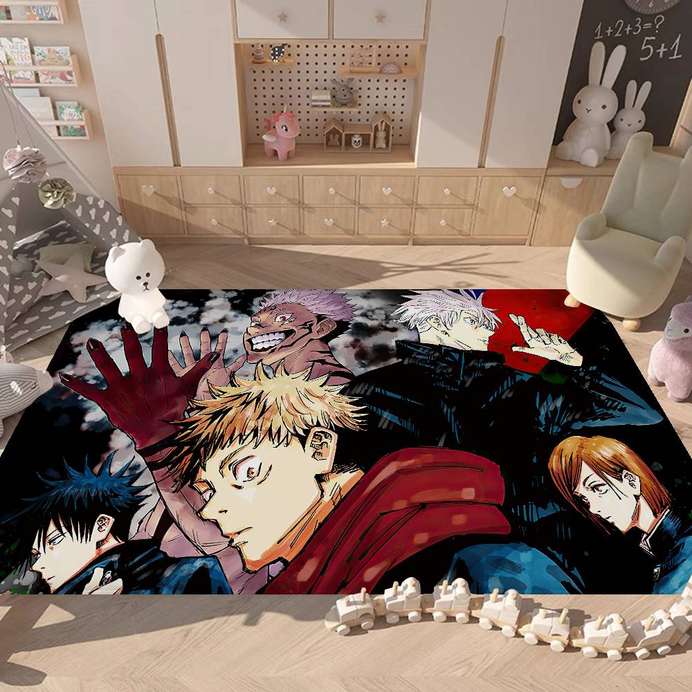 Jujutsu Kaisen Cartoon Bath Mat Kids Room Bedroom Decoration Balcony Anti-Slip Doormat Living Room Alfombra