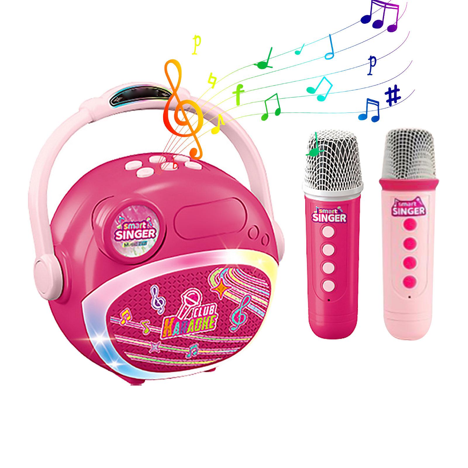 

Karaoke Machine with 2 Wireless Microphones Microphone and Speaker KTV Set Rechargeable Handheld Mic Portable Karaoke System for Home Party Outdoor