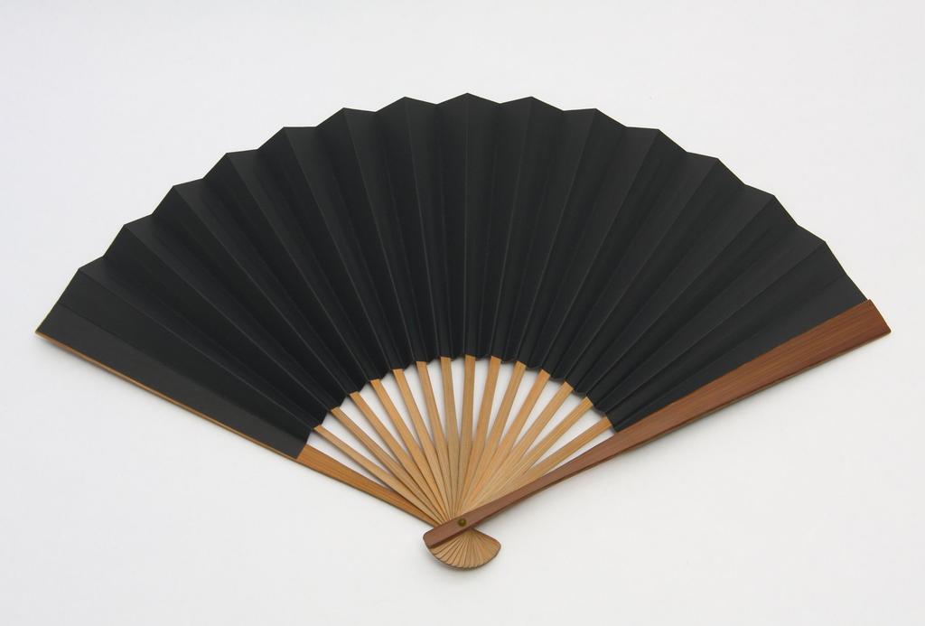 Hasegawa Kyoto Fan, Kasumi, Large, Handmade by Kyoto Artisans, Includes Fan Bag and Presentation Box, Green