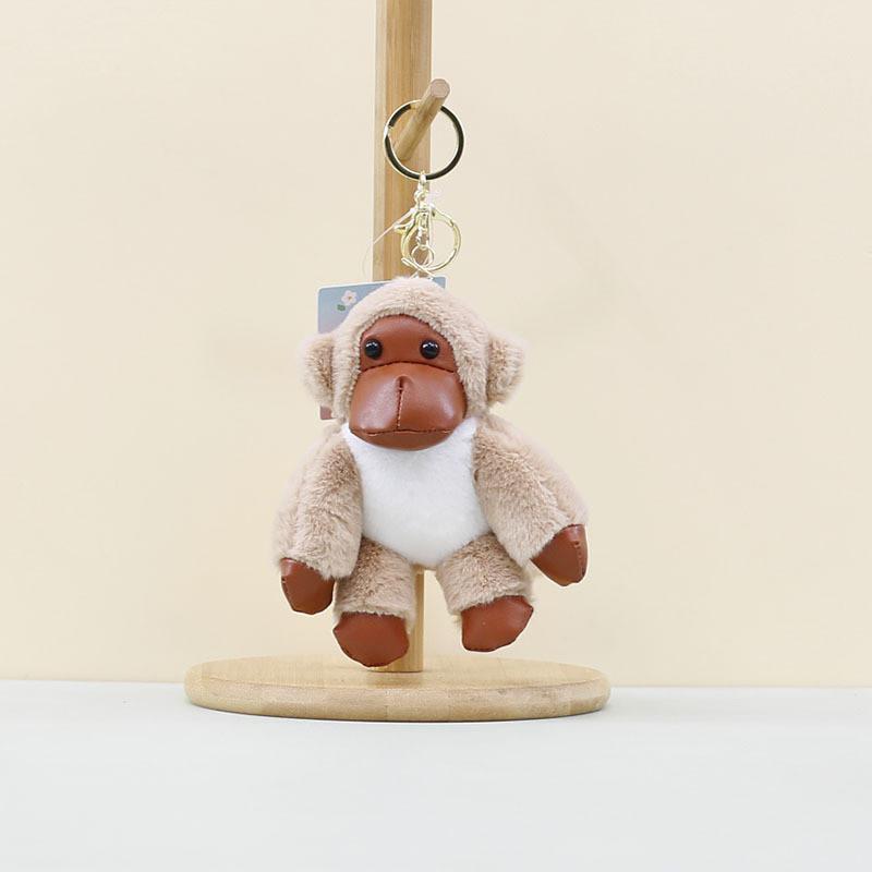 Cuddly Cute And Monkey Plush Doll Perfect For Keychains And Bag Charms In Light Brown