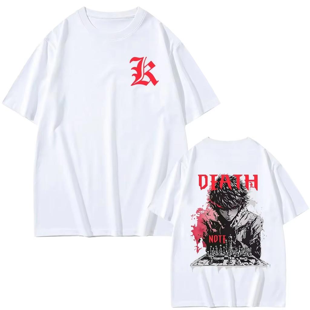 Summer Bestselling Anime Death Note Light Yagami Print Unisex Thin Printed Casual Outdoor Unisex And Unisex TShirt