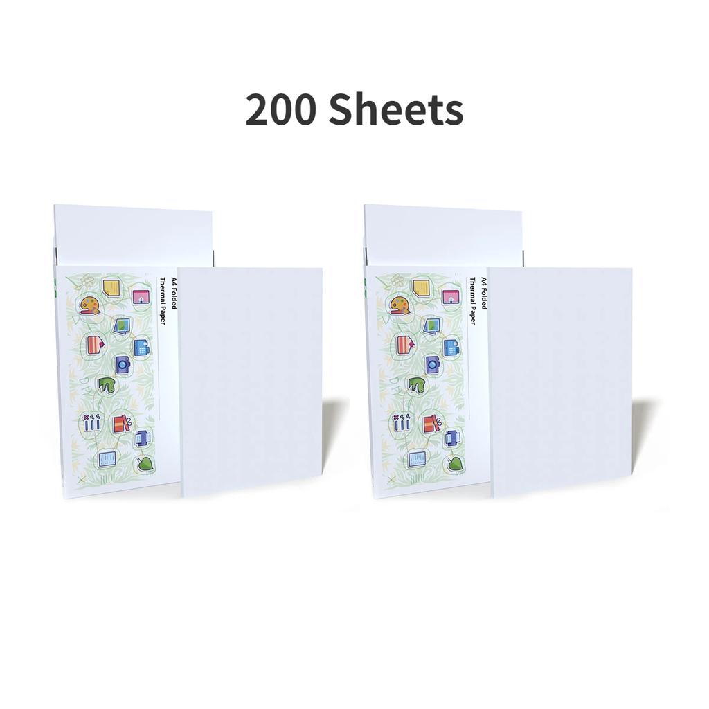 A4 Thermal Paper Printer Paper for A4 Portable Printer,For M08F-Letter, M08F M832,M833, M834,M835, 8.27"×11.69” Size, 100 Sheets
