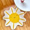 Sunflower Shape Round Carpet Cartoon Bedside Rug Non -Slip Kids Bedroom Table Floor Mats Children Soft Doormats Home Decor