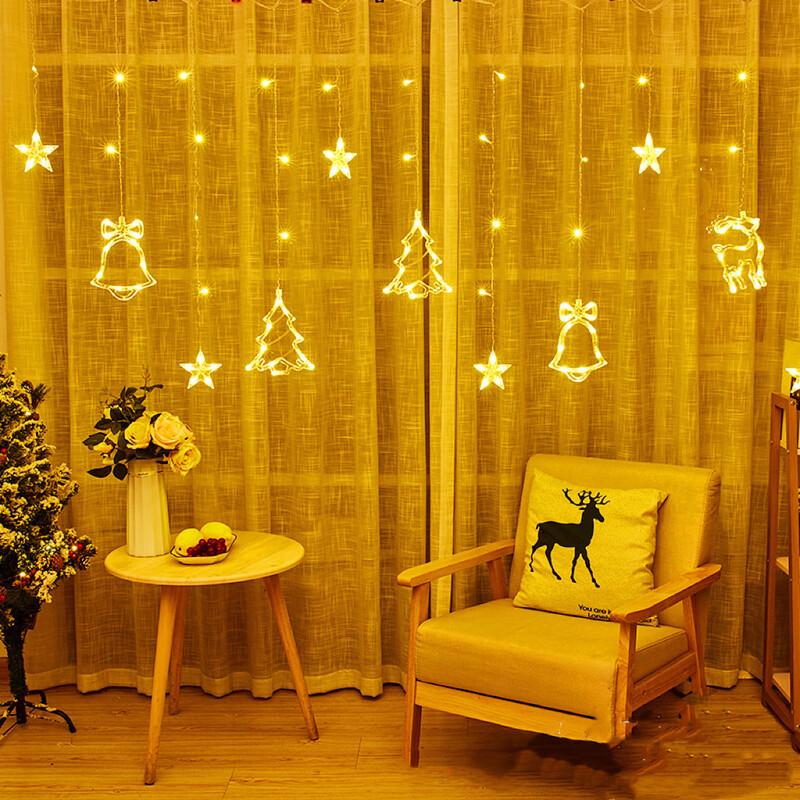 Moon Star Curtain String Lights