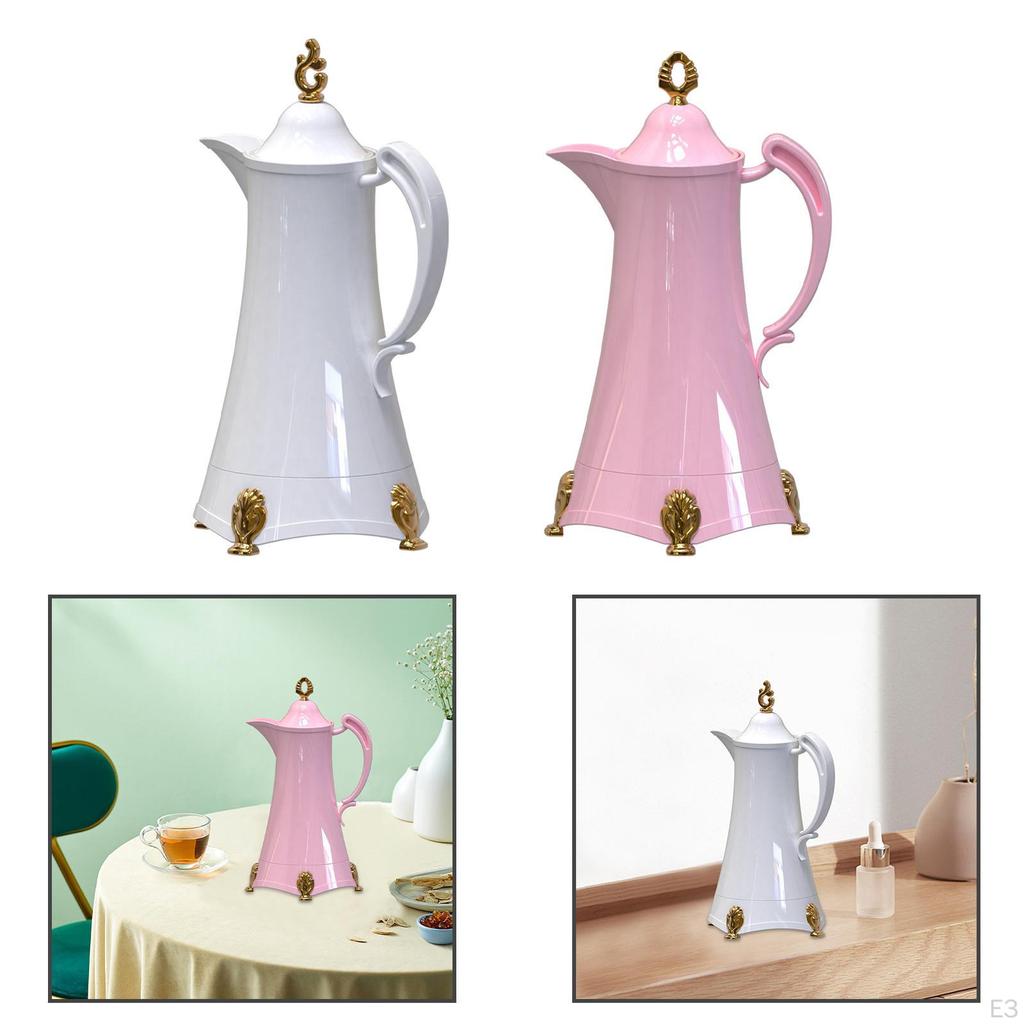 Insulated Coffee Pot Insulation Beverage Dispenser Double Walled Glass Thermal Leakproof 800ml