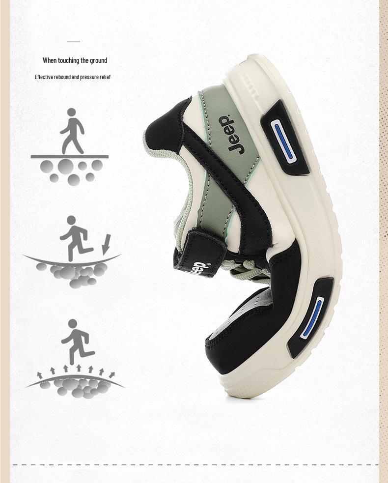 Jeep Girls' Waterproof Leather Skate Shoes - 2025 Autumn/Winter Trend