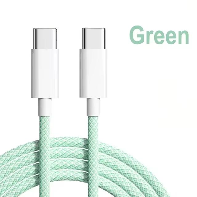 

60 Вт USB C кабель для зарядки, PD оплетенный C тип кабель для быстрой зарядки для iPhone 15/15 Plus/15 Pro/15 Pro Max/MacBook/Samsung Galaxy S4 1m