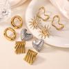Vintage Metal Style Geometry Earrings For Women Stainless Steel Exaggerate Earring Punk Party Stud Earrings Jewelry Gift 2026