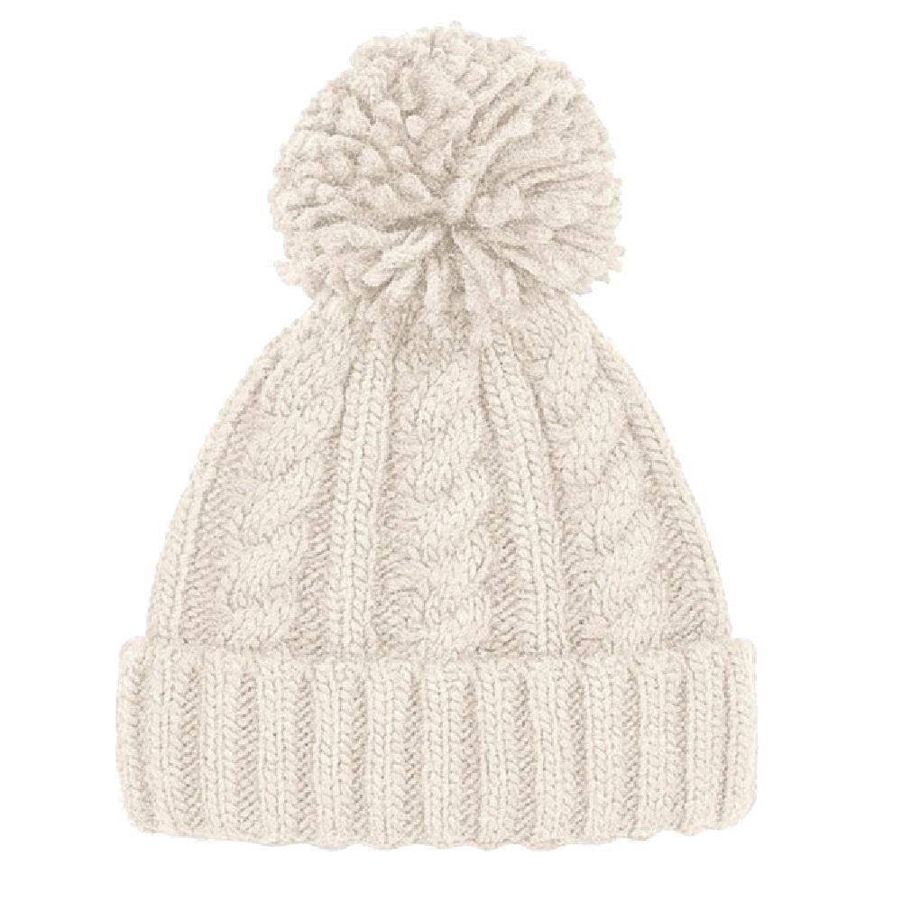 Unsiex Adults Cable Knit Melange Beanie
