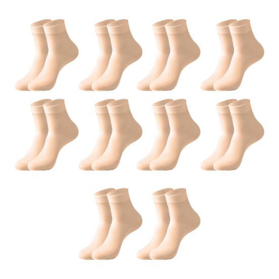 

10 пар женских и мужских одноразовых однотонных толстых шелковых носков для ванн для ног на катке