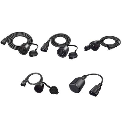 IEC320 C14 To EU4.8mm AC-Power Adapter Cable, 3 Terminals Male To Female Power Connector Cord with Protective Cover