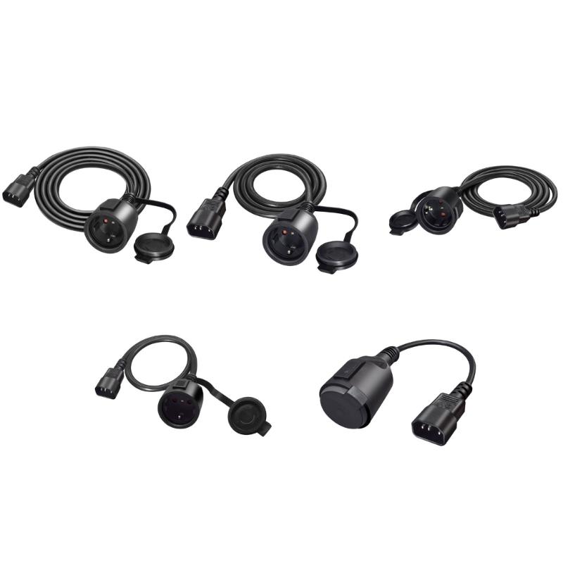 IEC320 C14 To EU4.8mm AC-Power Adapter Cable, 3 Terminals Male To Female Power Connector Cord with Protective Cover