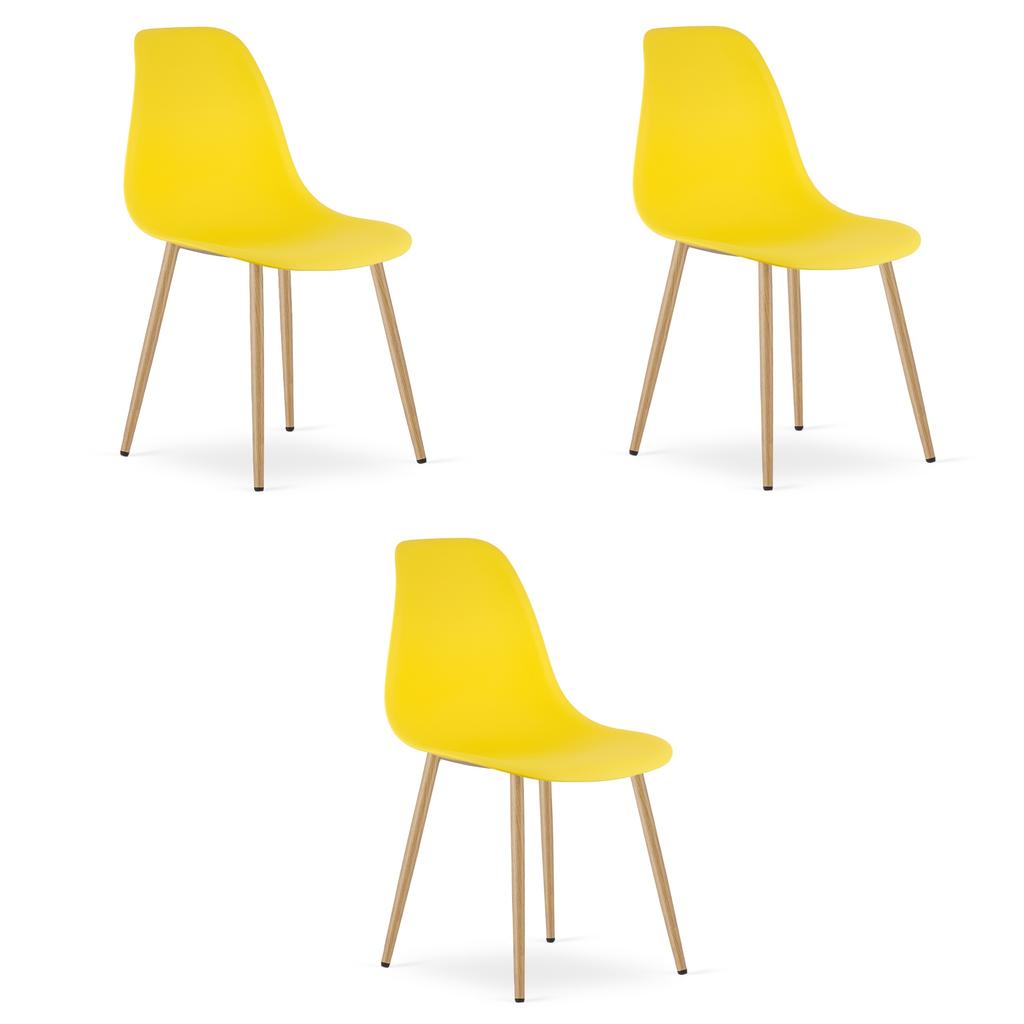 Wat Chair Yellow / Natural Legs X 3