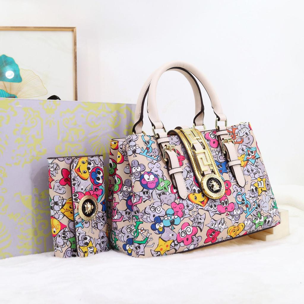 Multi-Layer Tote Bag Printed Handbag Set Women'S Bag Ladies Bag