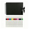 Creative Photo Album and Scrapbook Set with Bows, Doodles, and Souvenir Pages