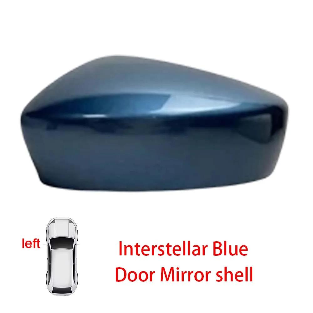 Protective Cover Door Mirror Shell For Mazda 2 DEMIO 2014-2017 Picture Frame Long Strip Shell Pearl White Bright Red Blue Gray