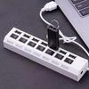 USB 2.0 didelės spartos šakotuvas nešiojamam kompiuteriui, stacionariam kompiuteriui, pelės, klaviatūros ir USB atmintinės