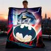 1pc Batman Outdoor Flannel Throw Blanket Soft, Lightweight & Warm for Sofa, Office Chair, Camping & Travel Durable Polyester Fabric