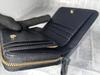 GUODI Bi-fold Wallet, Genuine Crocodile Leather, Shining (Glazed) Finish, for Men and Women, HL-9769-CRS (Black), Compact Folding Wallet