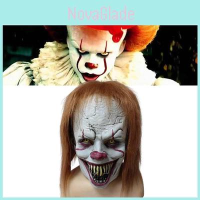 It Pennywise Horror Clown Mask Latex For Halloween Costume And Diy Party Decor