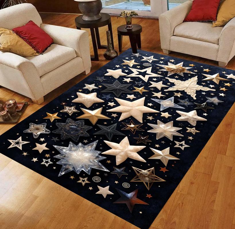 Milky Way Galaxy Rug Starry Sky Space Rug, Star Themed Carpet